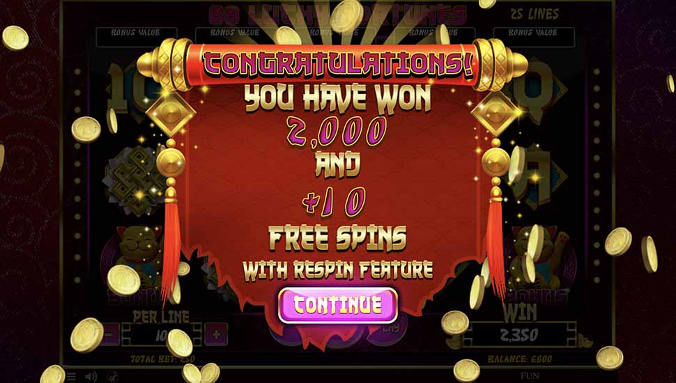 88 Lucky Fortunes slot free spins