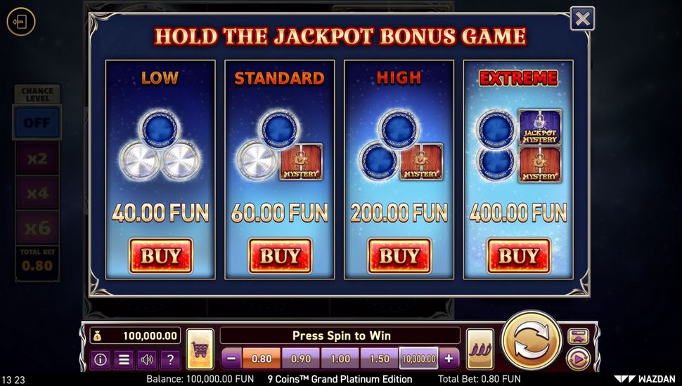 9 Coins Grand Platinum Edition slot Bonus buy