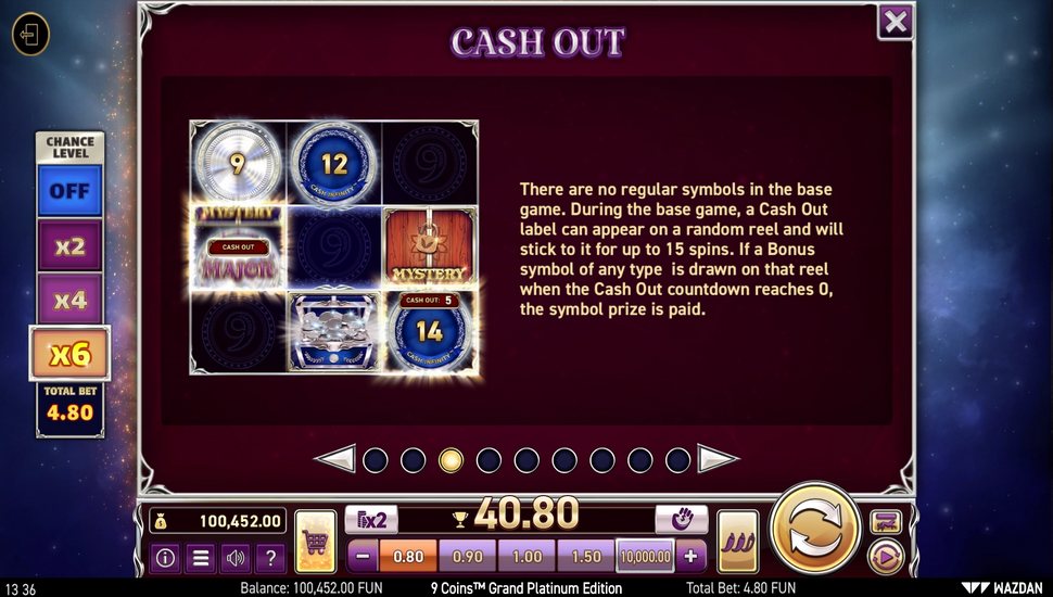 9 Coins Grand Platinum Edition slot Payouts