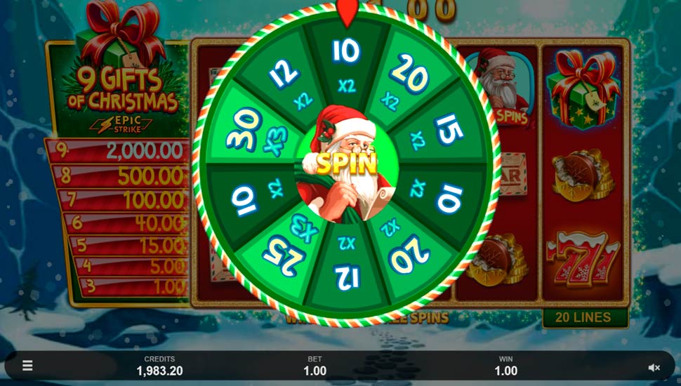 9 Gifts of Christmas slot Free Spins