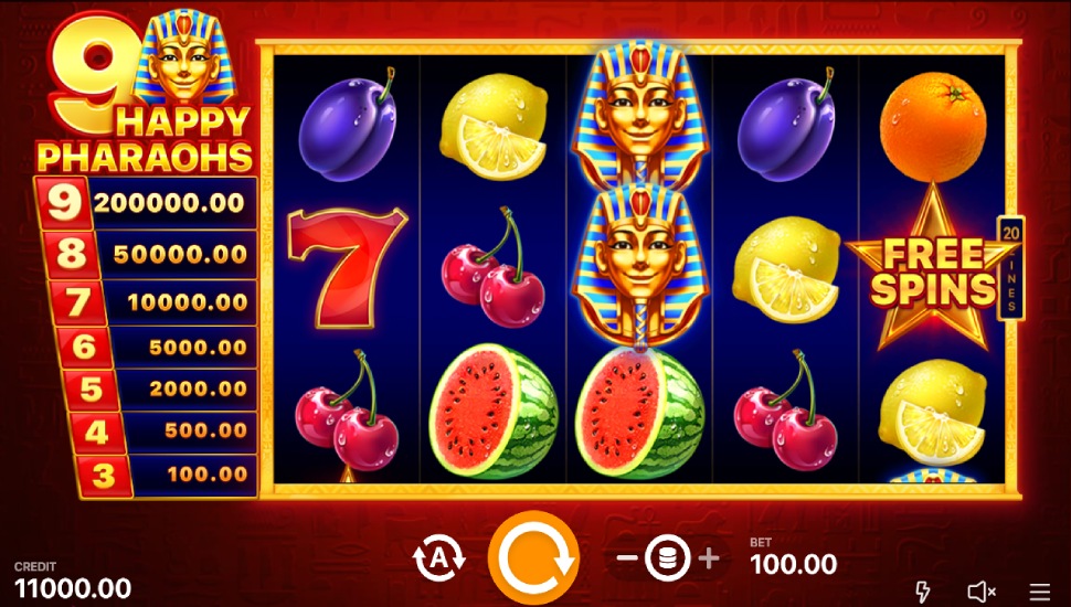 9 Happy Pharaohs Slot by Playson 