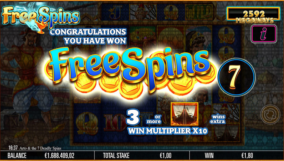 Arto & The 7 Deadly Spins Megaways - free spins