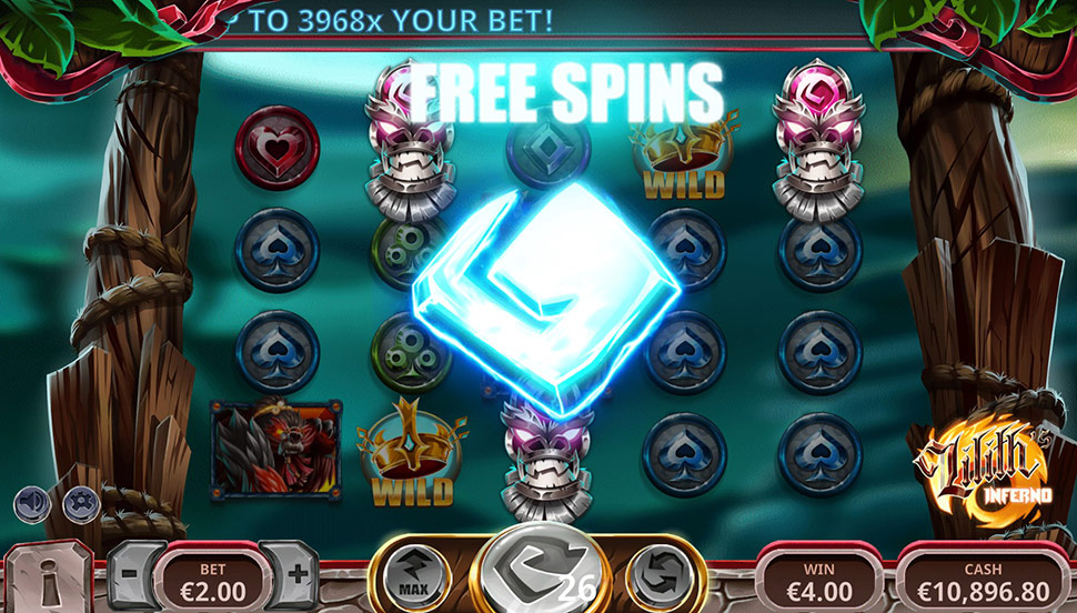 Lilith's Inferno slot - free spins