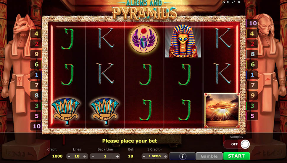 Aliens and Pyramids slot preview