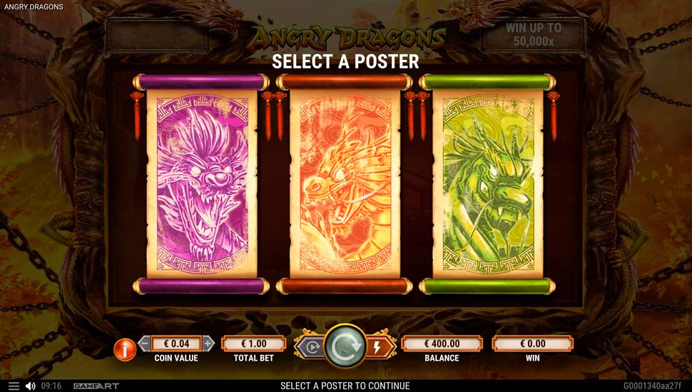 Angry Dragons slot Bonus Game