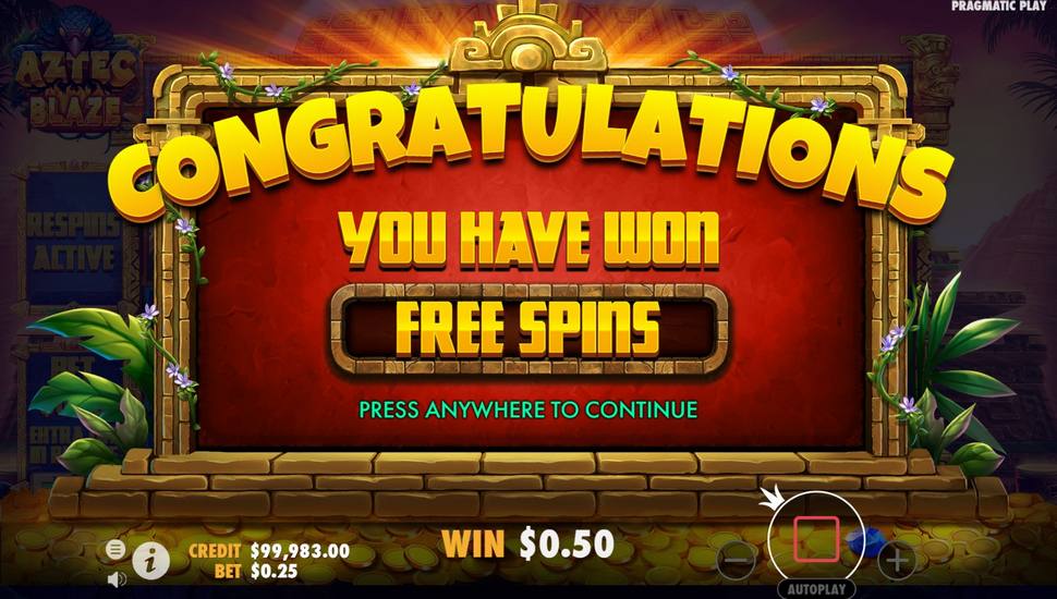 Aztec Blaze Slot - Free Spins