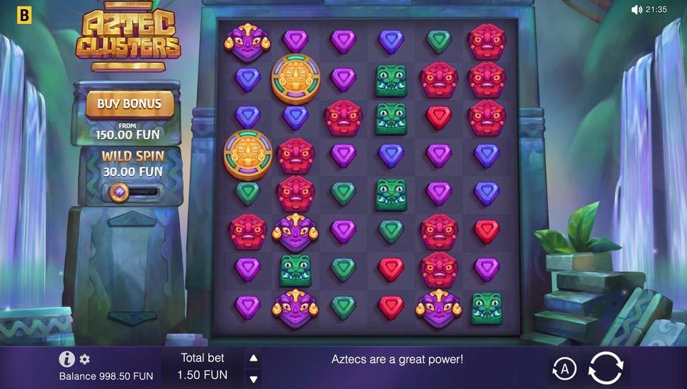 Aztec Clusters slot gameplay