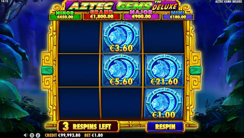 Aztec Gems Deluxe Slot - Respin Bonus