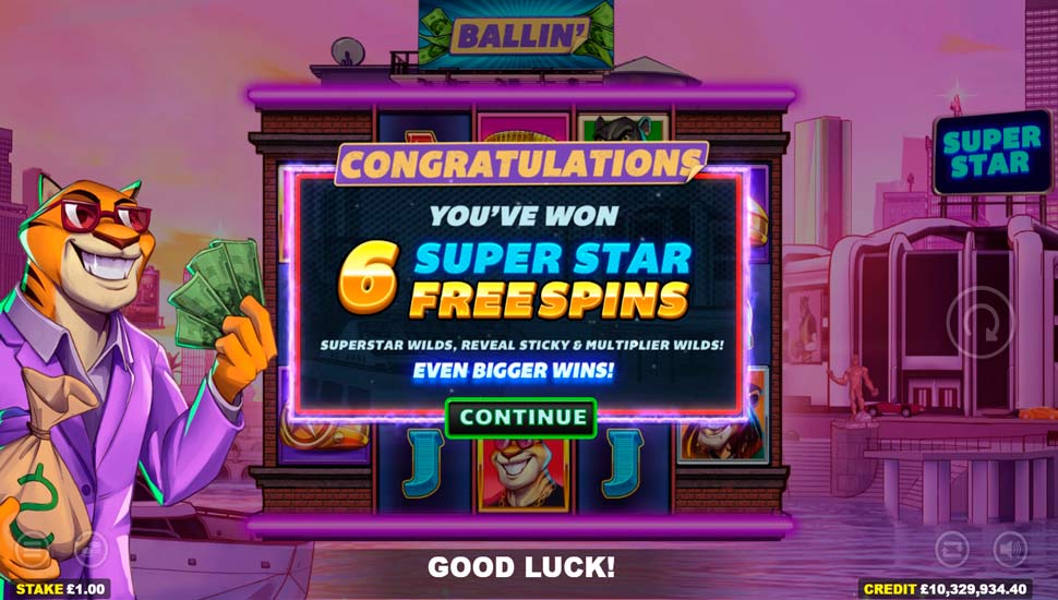 Ballin’ slot Super Star Free Spins