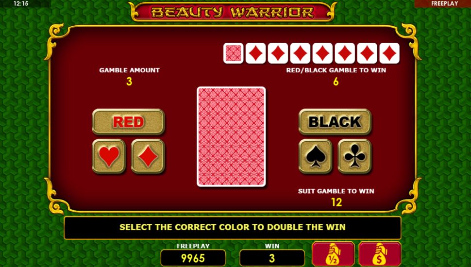 Beauty Warrior slot - risk game