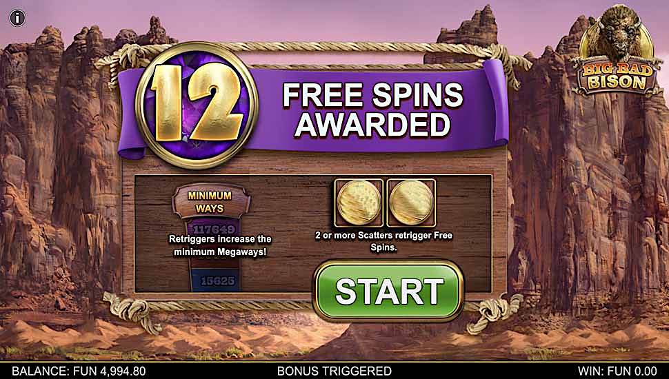 Big Bad Bison slot free spins