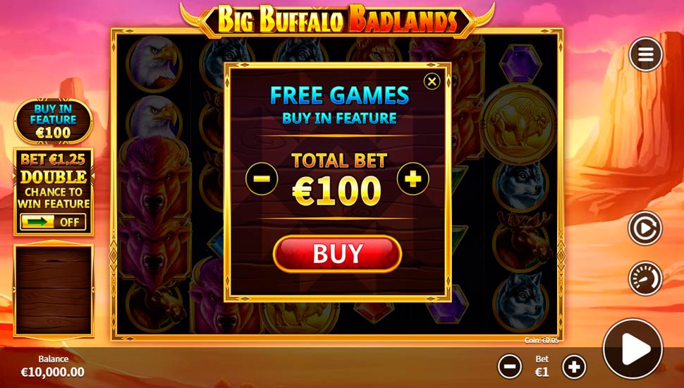 Big buffalo badlands slot - Buy In Feature