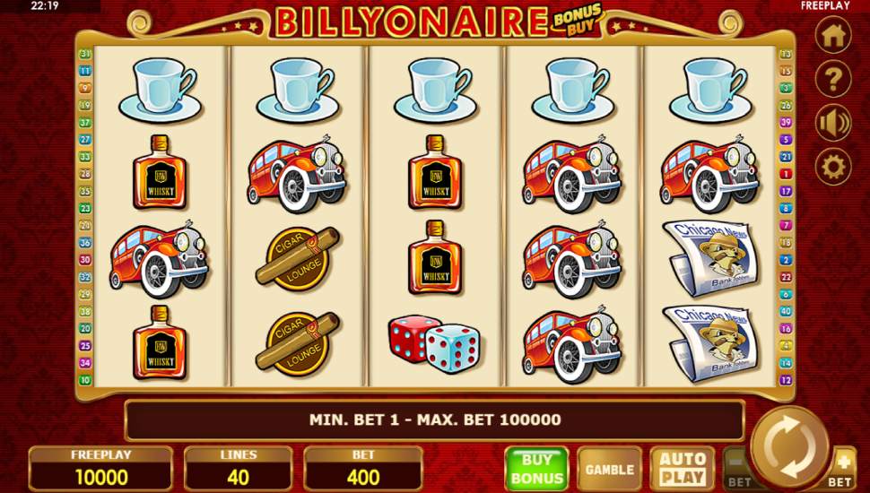 Billyonaire Bonus Buy Slot - Review, Free & Demo Play