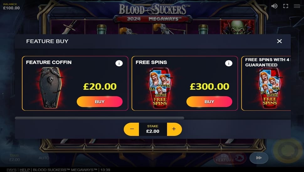 Blood Suckers Megaways slot buy bonus