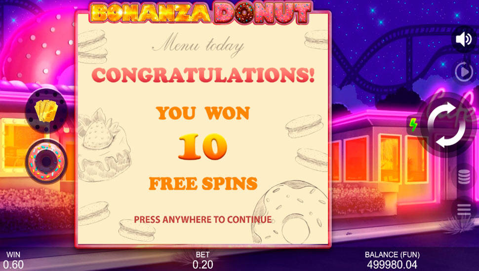 Bonanza Donut slot Free Spins