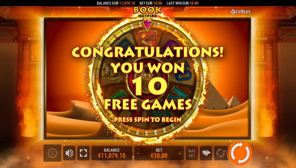 Book Hotfire Slot - Free Spins