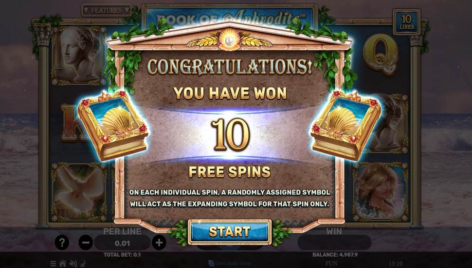 Book of Aphrodite Slot - Free Spins