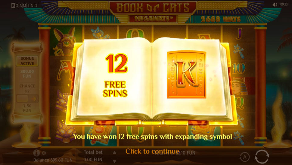 Book of Cats Megaways slot Free Spins Feature