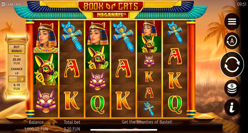 Book of Cats Megaways slot mobile