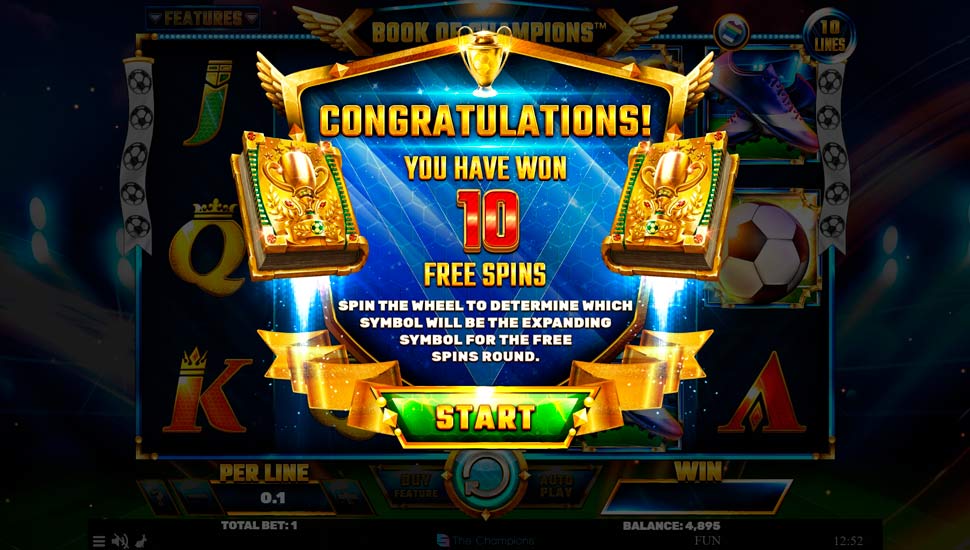 Book Of Champions slot Free Spins