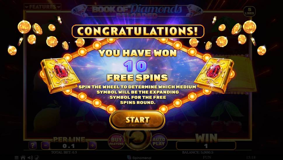 Book Of Diamonds Reloaded Slot - Free Spins
