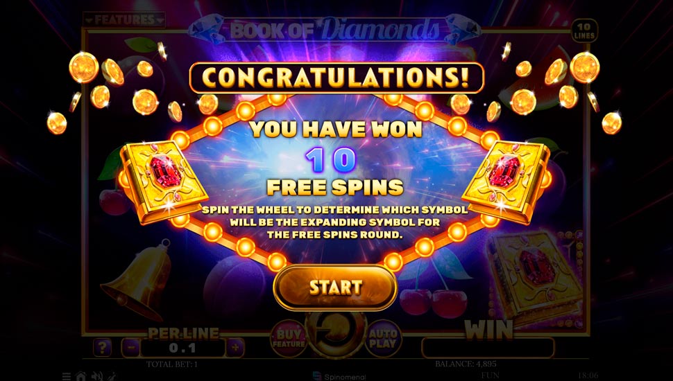 Book of Diamonds slot Free Spins