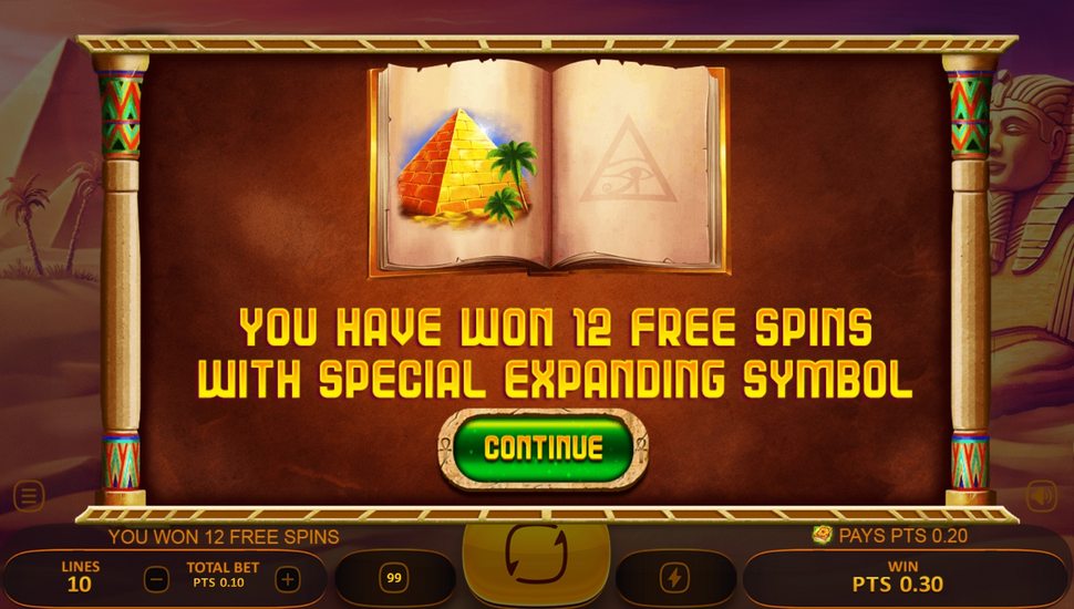Book of Egypt slot Free spins