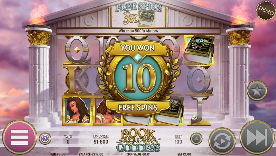 Book of Goddess slot Free spins