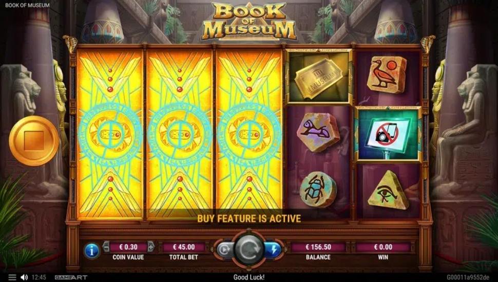 Book of museum slot - feature