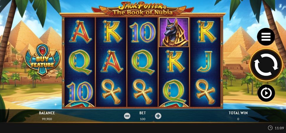 Jack Potter and The Book of Nubia slot mobile
