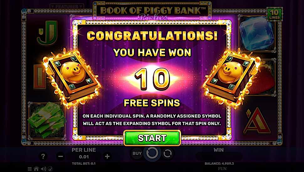 Book of Piggy Bank Riches slot free spins