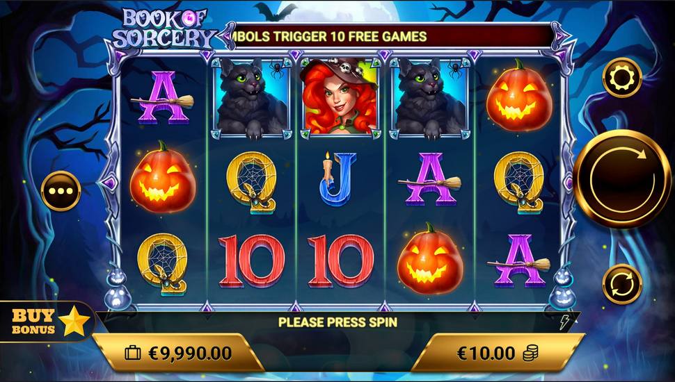 Book of Sorcery slot gameplay
