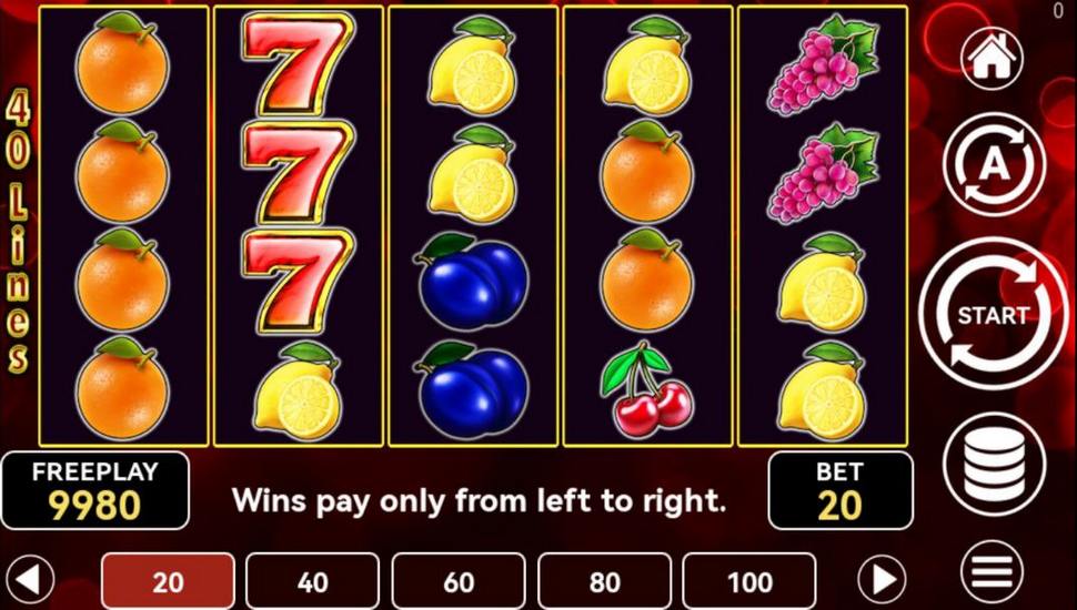 Booming Fruits 40 Slot Mobile
