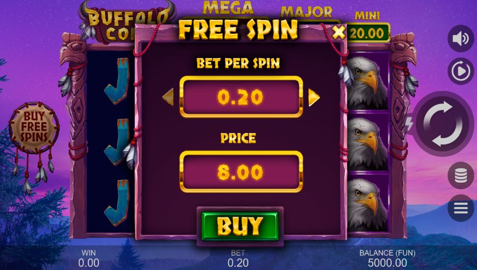 Buffalo Coin Hold and Spin slot - feature