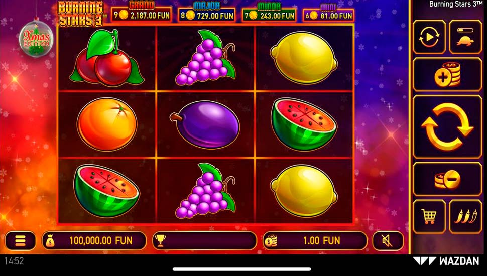 Burning Stars 3 Xmas Edition slot mobile