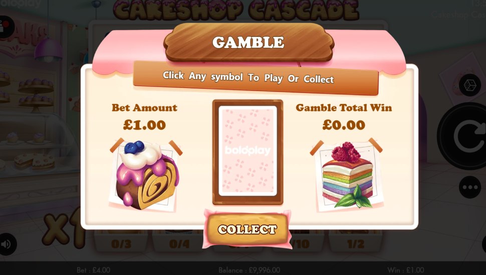 Cakeshop Cascade slot - feature