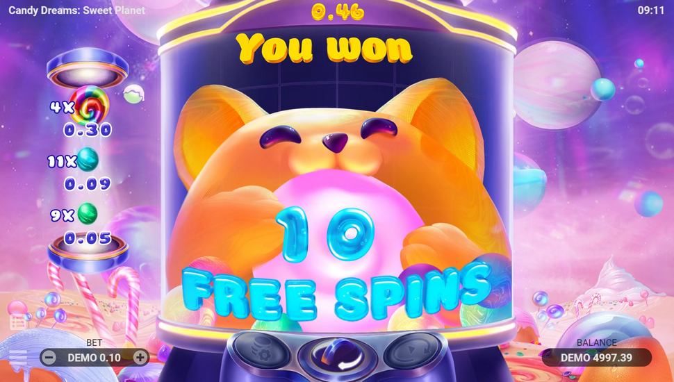 Candy Dreams Sweet Planet Slot - Free Spins