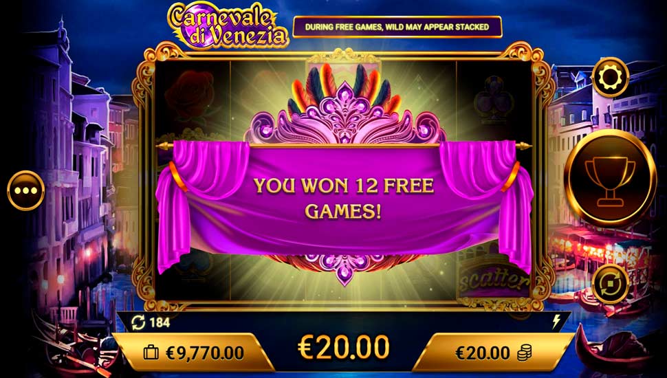 Carnevale di Venezia slot Free Spins Game