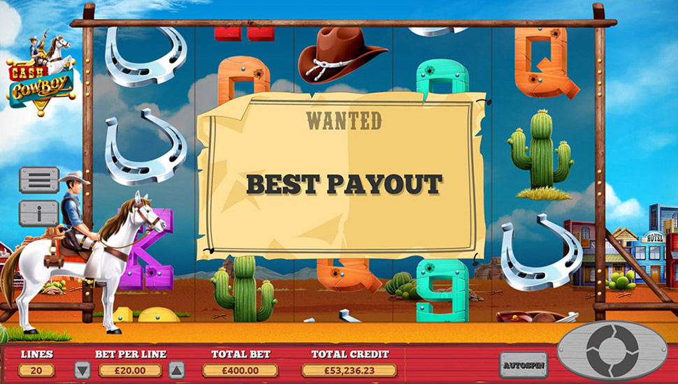 Cash Cowboy Slot - best payout