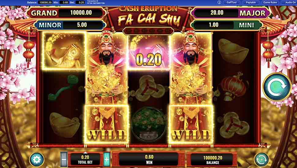 Cash Eruption Fa Cai Shu slot Expanding wilds