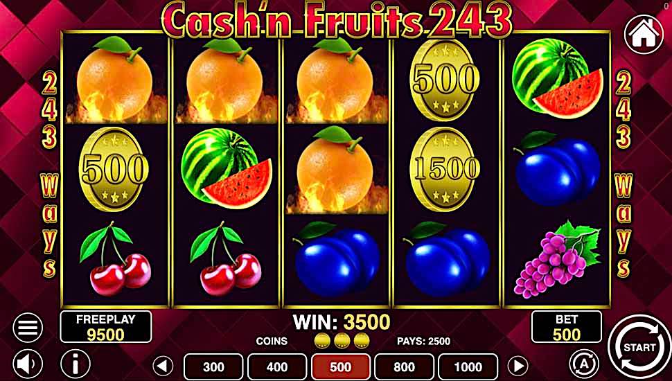 Cash-Fruits 243 slot Coin Wins