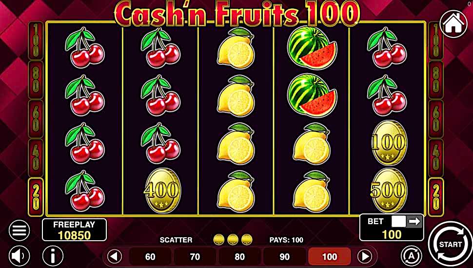 Cash-n Fruits 100 slot Coins Feature