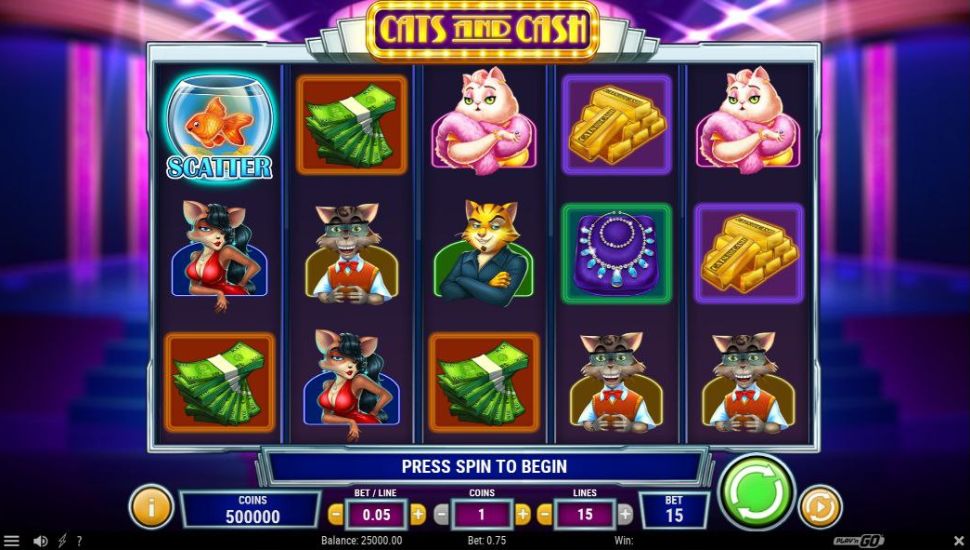 Cats and Cash slot mobile