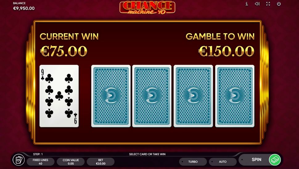 Chance Machine 40 Slot - Gamble Feature