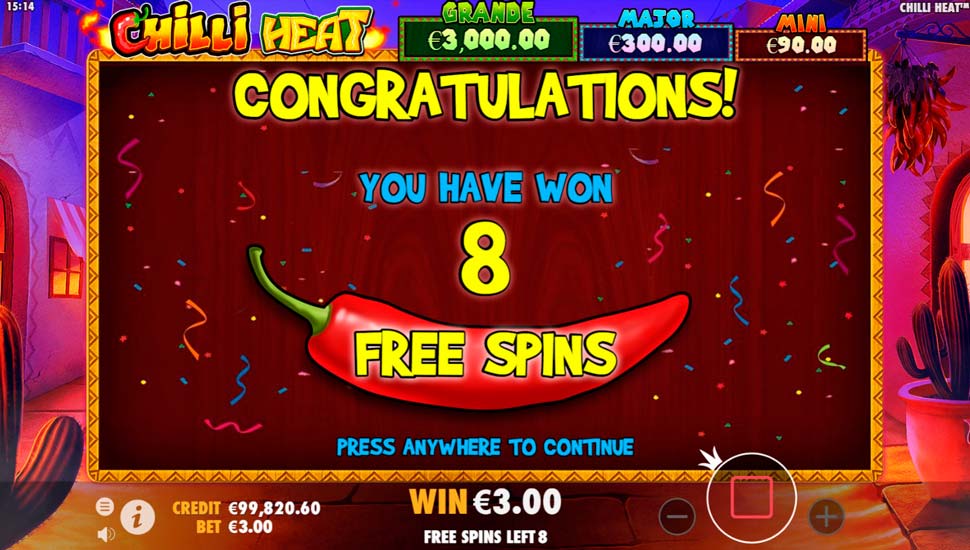 Chilli heat slot - Free Spins Feature