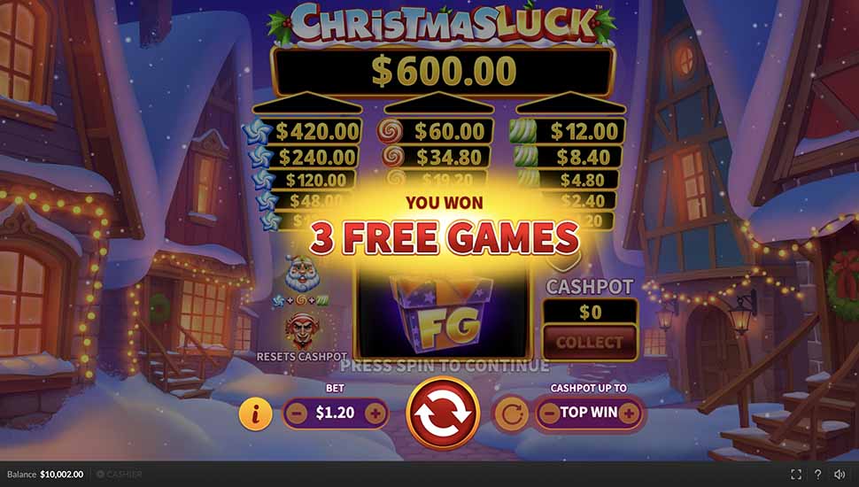 Christmas Luck slot free spins