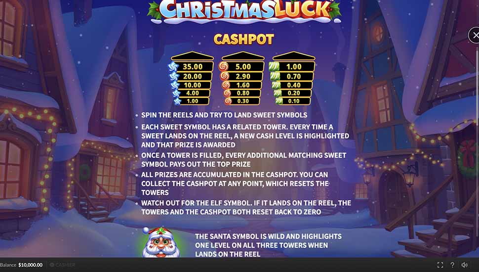 Christmas Luck slot paytable