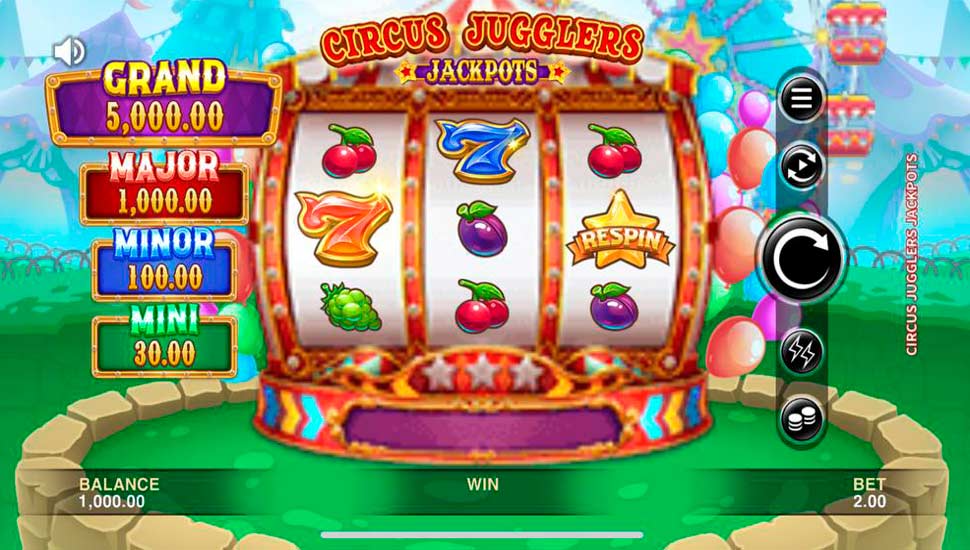 Circus jugglers jackpots slot mobile
