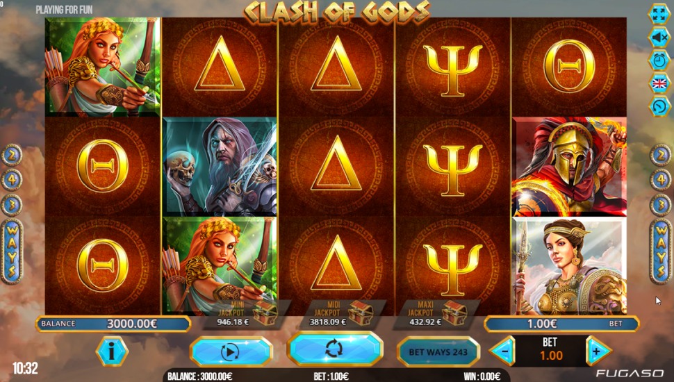 Clash Of Gods Slot by Fugaso preview