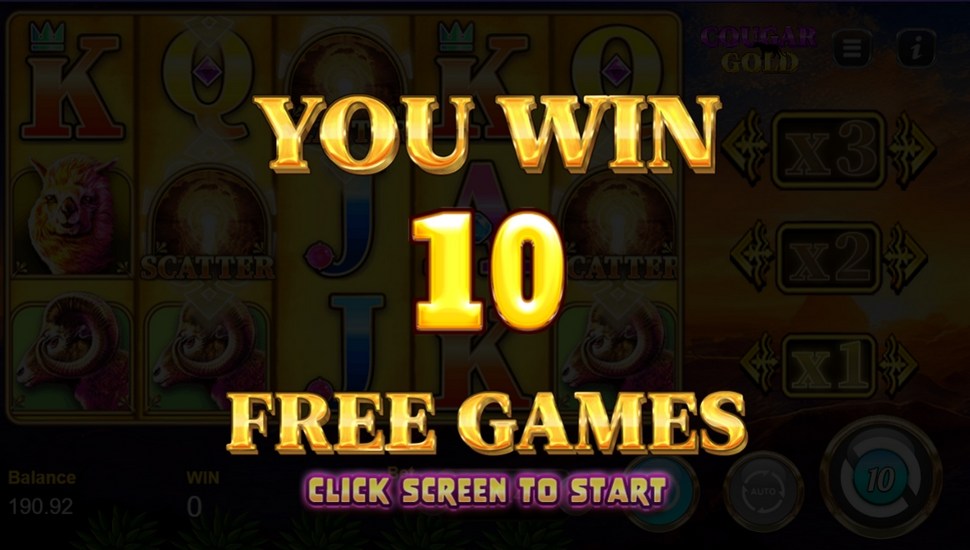 Cougar gold free spins